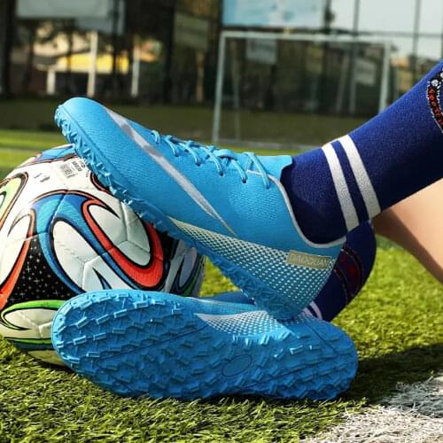 Men Soccer Shoes Kids Cleats Training Football Boots Hard-Wearing Outdoor Snekers Ankle Sport Sneakers