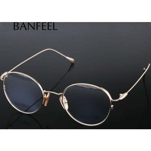 Pure Titanium Round Glasses Frame Men Goggles Korea Spectacle Optical Myopia Prescription Eyeglasses Frames Ｗomen Eyewear Oculos