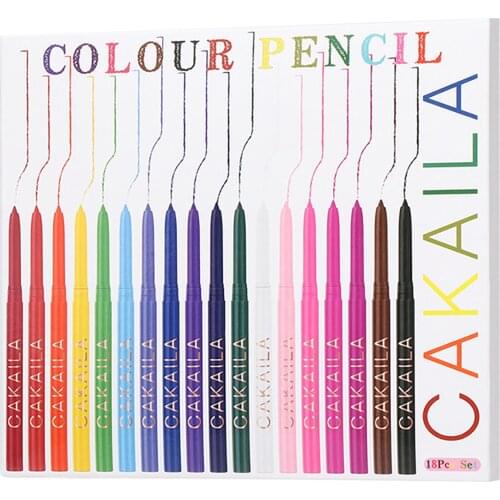 Halloween Eye Liner Pencil Set 18 Colors Liquid Eye Makeup Pencil