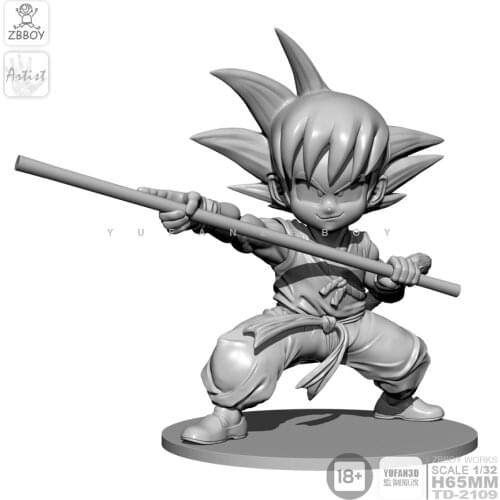 65MM Resin Kits Goku resin Soldier Model self-assembled TD-2109