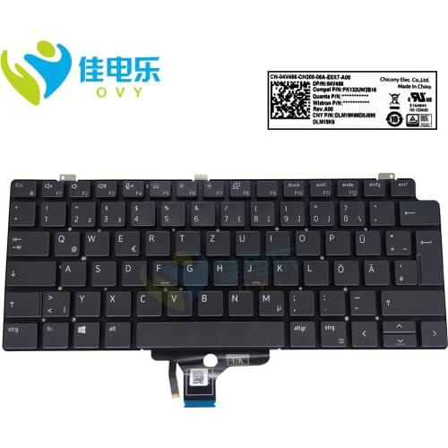 German replacement keyboards backlit for Dell latitude 7320 7310 2 in 1 04V466 4V466 GR laptop keyboard original New sales parts