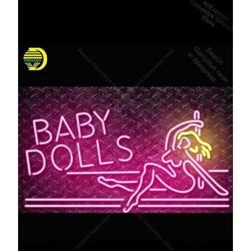 Neon Sign for baby dolls girls strip club neon sign home Letrero neon Write On Neon Sign Board Light Advertisement Neon Bar Lamp