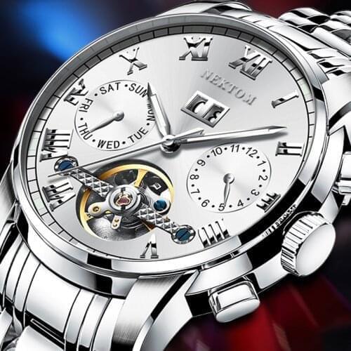 NEKTOM New 2020 Mechanical Watch Men Automatic Luxury Famous Top Brand Casual Fashion Waterproof Stainless Watch