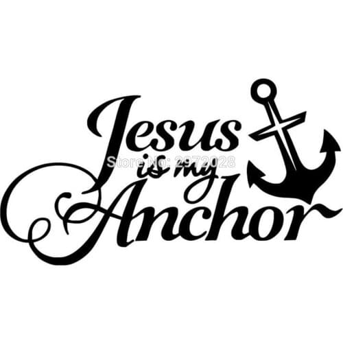 Newest Design Jesus is My Anchor Reflective Creative Auto Decal Cartoon Car Sticker Bumper Body Decal Creative Pattern Vinyl