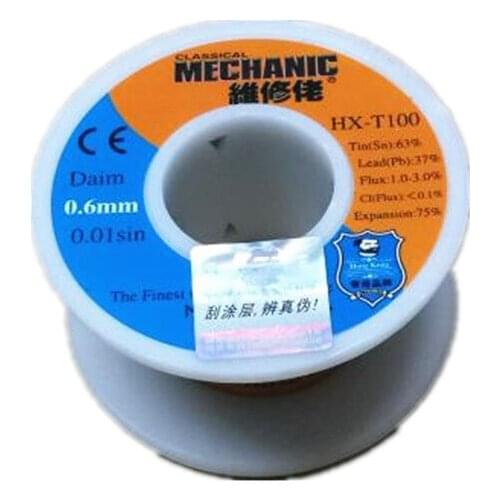 1 Pcs 0.6MM 50G Tin Lead Rosin Core Solder Wire Soldering Reel Weld Wire High Quality Tin 63