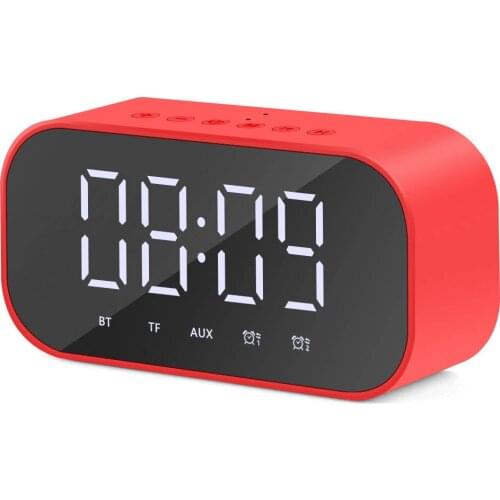 Portable Bluetooth Speaker Wireless Stereo Music Player Support LED Display Digital Alarm Clock TF card AUX Handsfree