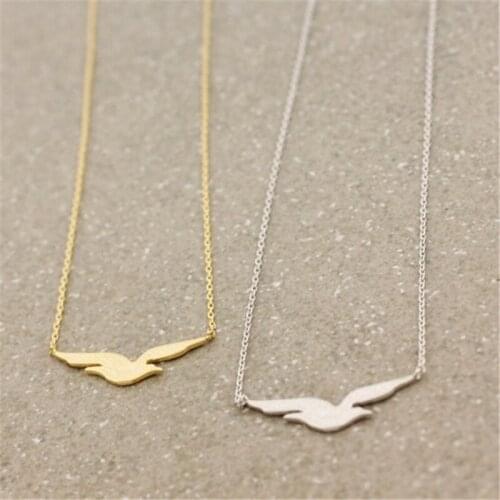 Simple Fashion Tiny Gold Or Seagull Charm Necklace Bridesmaid Necklace Bridesmaid Birthday Gift Dainty Delicate Necklaces