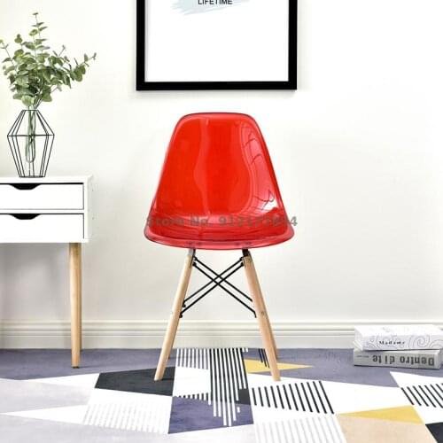 Nordic Simple Transparent Dining Chair Home Without Armchair Backrest Dressing Stool Net Red Plastic Acrylic Crystal Chair