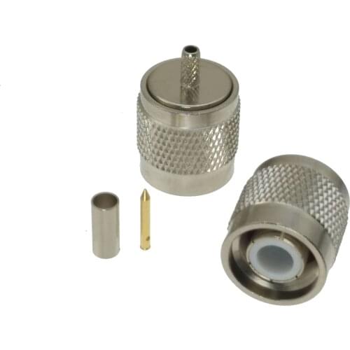 Connector TNC male plug crimp RG174 RG316 LMR100 RF Coaxial cable