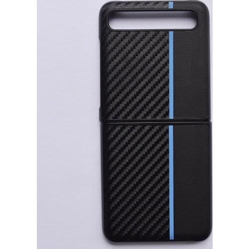 Fiber Case for Samsung Galaxy Z Flip SM F7000 Leather Cases Aramid Phone Cover For galaxy Z flip 5g f7000 Mobile phone Cover