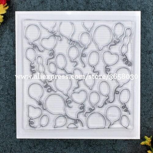 Balloons Background Scrapbook DIY photo cards rubber stamp clear stamp transparent stamp 10x10cm 80712223