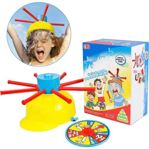 Funny Toys Wet Head Game Turntable Water Hat Toy Children Wet Water Challenge Cap Classic Punishment Toy Cap