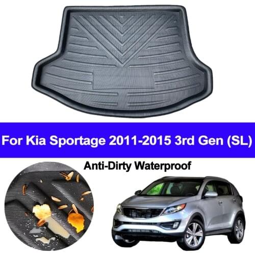 Rear Boot Cargo Liner Tray Trunk Luggage Floor Carpet Mats Carpets Pad For Kia Sportage 2011 2012 2013 2014 2015 3rd Gen (SL)