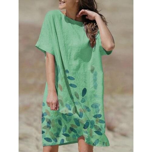 Dresses for Womens Spring Summer Fashion Round Neck Short-sleeved Show Performance Dress Headwear Skirt Trends 2021