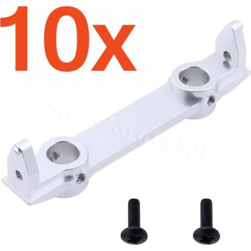 10Pcs/Lot Metal Aluminum Front Bumper Mount Plate for 1/10 Scale Axial SCX10 RC Rock Crawler Truck Hop Up Parts