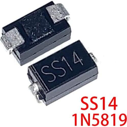 100pcs sma 1N5819 SMD IN5819 1A 40V do-214ac Schottky diode ss14 SS14