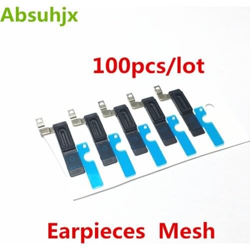 Absuhjx 100pcs Ear Pieces Dust Mesh for iPhone 6 6S 7 8 Plus 6SP 7P Earpieces Speaker Anti Adhesive Sticker Gasket Rubber