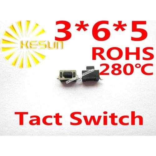 FREE SHIPPING 1000PCS SMD 3X6X5MM Tactile Tact Push Button Micro Switch Momentary ROHS