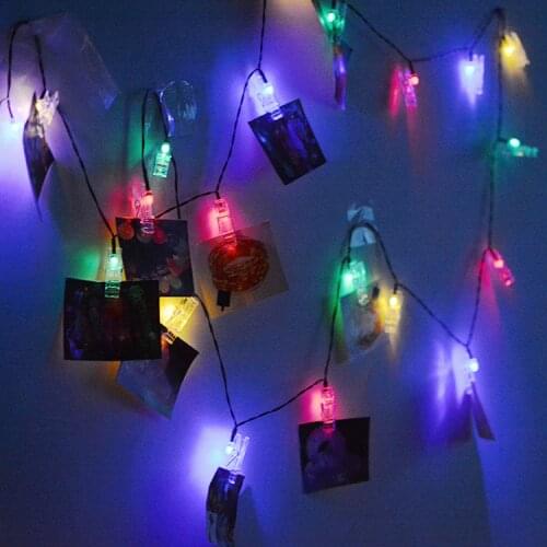 GAOPIN Clip Desk Photo Wall Atmosphere Led light Solar light string Festival Home Party Outdoor Garden Yard Decorative Lights