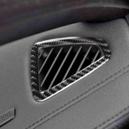For BMW X5 X6 E70 E71 F15 F16 Carbon fiber Car Dashboard Air Conditioning Auto Outlet Vent Frame Decorative Cover Sticker trim