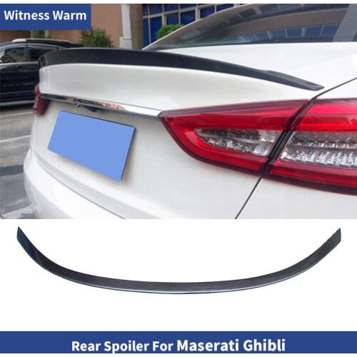 For Maserati Ghibli Carbon Fiber rear spoiler Rear Wings Trunk Lip Spoiler for Ghibli FRP Rear wing 2014 2015 2016 2017