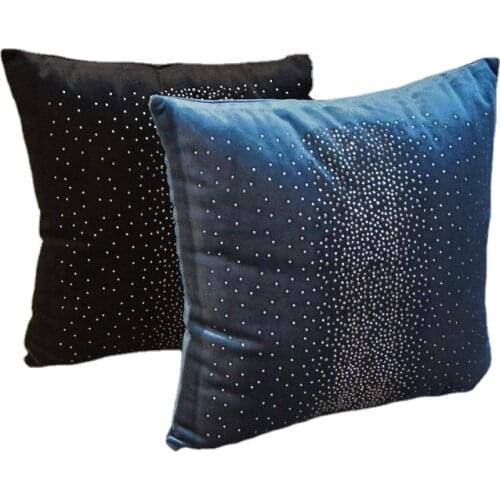 European Style Fashion Luxury Star Diamond Solid Velvet Sofa Living Room Waist Pillow Covers Back Cushion
