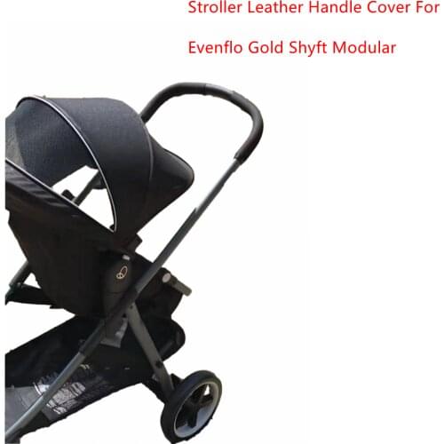 2Pcs Leather Cover For Evenflo Gold Shyft Modular Pram Handle Bumper Sleeve Case Bar protective Cover Baby Carriage Accessories