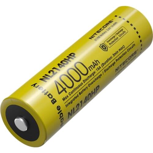 NITECORE NL2140HP 21700 High Drain Li-ion Rechargeable Battery 4000mAh 15A Flashlight Battery