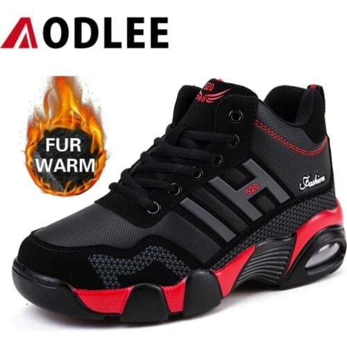 AODLEE Winter Men Boots Plush Warm Waterproof Snow Boots for Men Sneakers Cushion Ankle Boots Men Outdoor Shoes botas hombre