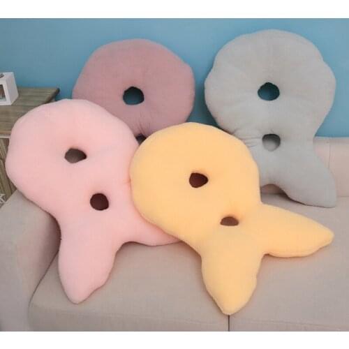 Fish Shape Plush Pillow Toy Soft Stuffed Cartoon Fish Lumbar Pillow Doll Home Chair Waist Cushion Nap Pillow Children Girls Gift