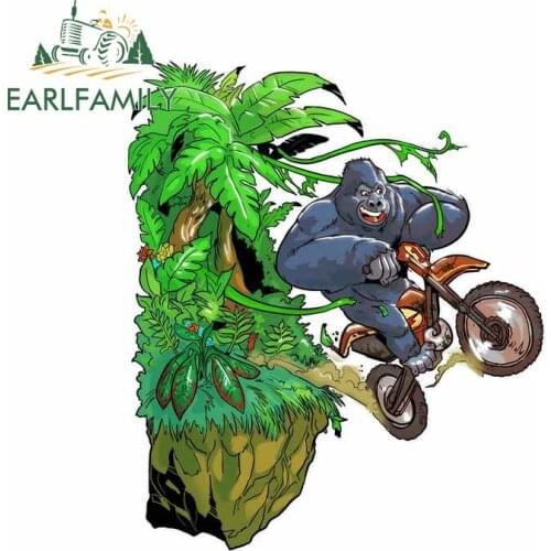 EARLFAMILY 13cm x 10.7cm for Gorilla Freestyle Motocross Car Stickers Waterproof Custom Printing JDM Assessoires Vehicle Decal