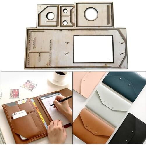 New Japan A5 Mobile bag, notebook folder Steel Blade Wooden Cutting Dies DIY Leather Template Craft Die Leather Craft Tool Set