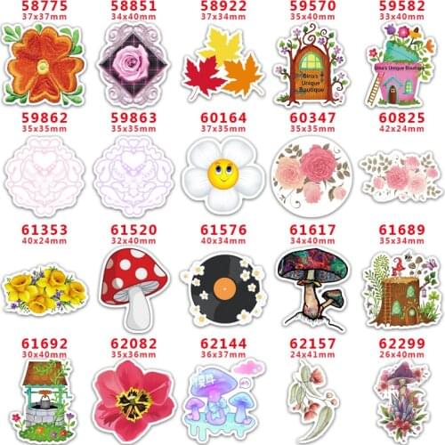 2020 new arrival 30pcs/lot free shping Flowers flat planar resins for hair bow characters PR58775