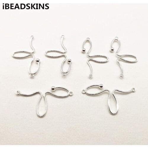 New arrival! 47X25mm 100pcs silver color Irregular-shape connector for earrings accessories,Earring parts,Jewelry DIY