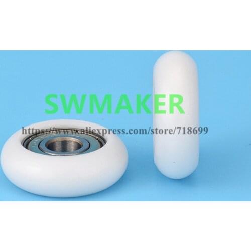 8*30*10mm package plastic bearing wheel fit European standard aluminum profile silent nylon coated plastic injection pulley