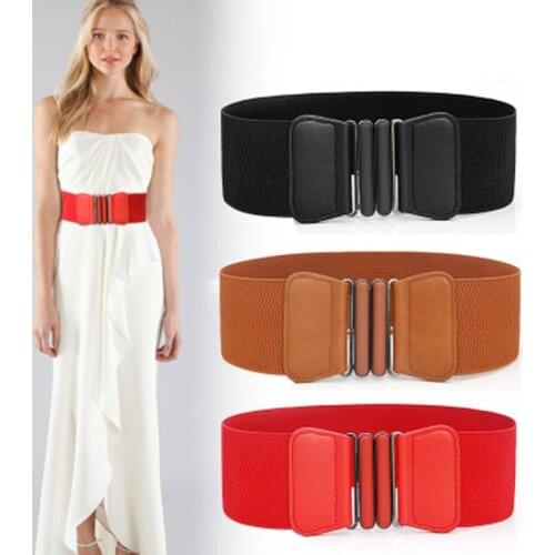 Buckle Solid Korean Style Ladies Stretch Accessories Women Belt Elastic Waist Fashion Durable Soft Waistband