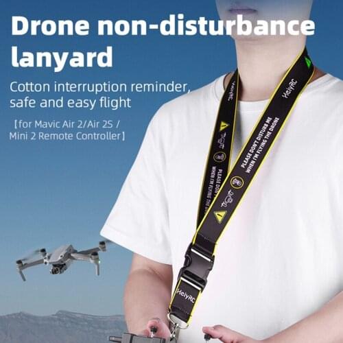 For DJI Mavic Air 2 Air 2S Mini 2 Drones Hanging Holder Strap Remote Controller Safety Warning Neck Lanyard Rope With Fixed Clip