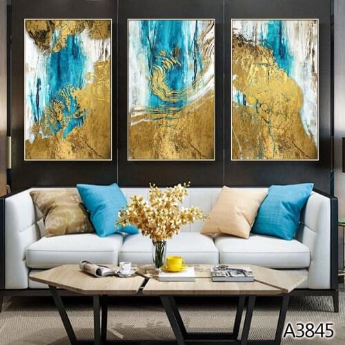Modern Oil Painting Print on Canvas 3pcs Color Abstract Modular Canvas Printing Wall Art Picture Canvas Painting for Home Decor