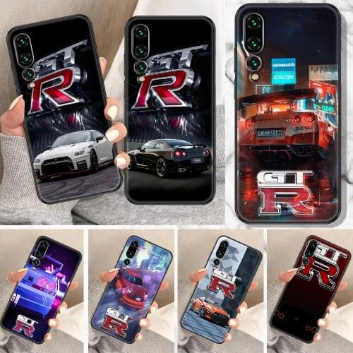 Sports car GTR Phone Case For Huawei P Mate P10 P20 P30 P40 10 20 Smart Z Pro Lite black tpu cell cover art waterproof soft