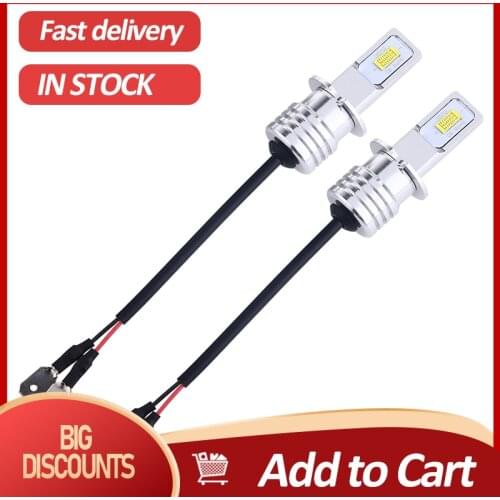 2PCS New Super Bright H3 LED Fog Light Bulbs Conversion Kit 35W 4000LM 6000K High Bright Daytime Auto Light DRL Lamp 12V TSLM1