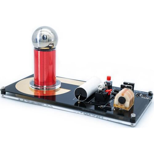 Ultra Mini Artificial Arc Fountain Tesla Coil Plasma Horn Speaker Equipment Empty Lights Electronic Kit Science Educational Toy