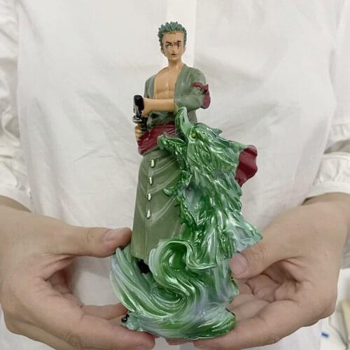 [VIP] 17cm Anime One Piece Zoro Luffy Sanji Law Shanks Action Figure Resin statue model Home decorations Ornaments kids gift