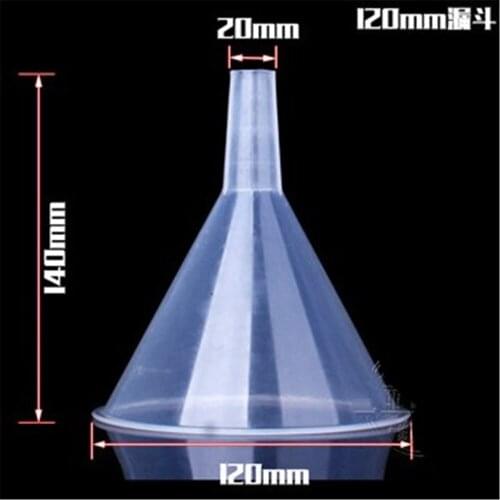 10PCS 120ML Plastic Perfume Diffuser Atomizers Vial Bottle Liquid Filling Small Clear Funnel Short Neck