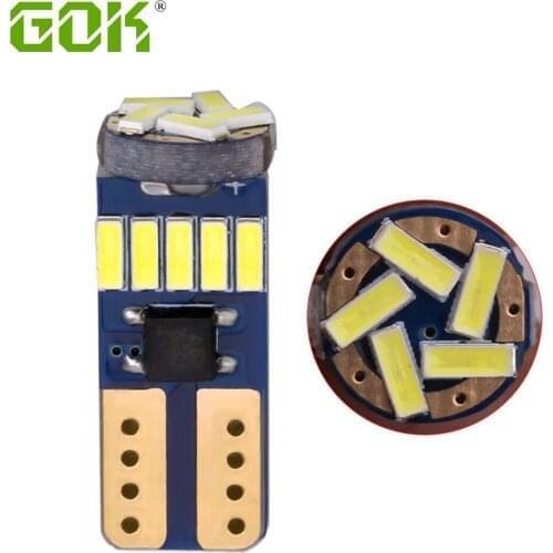 100pcs T10 Led W5w Canbus T10 15Led 4014 smd LED No Error 194 168 Interior Instrument Reading Light Bulb Plate Lamp DC12V