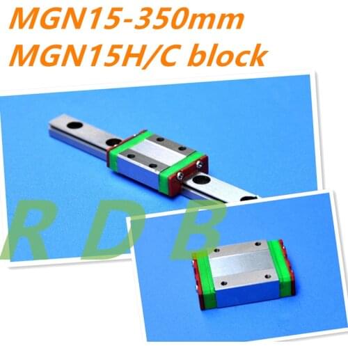 15mm Linear Guide MGN15 350mm linear rail way + MGN15C or MGN15H Long linear carriage for CNC X Y Z Axis