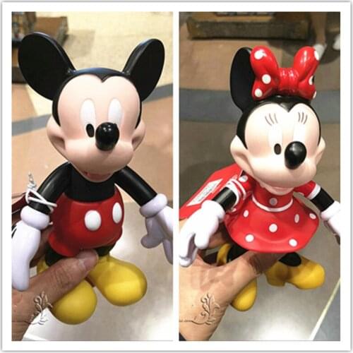 2PCS 7 inch Disney Mickey Minnie ornaments toy collection ornaments