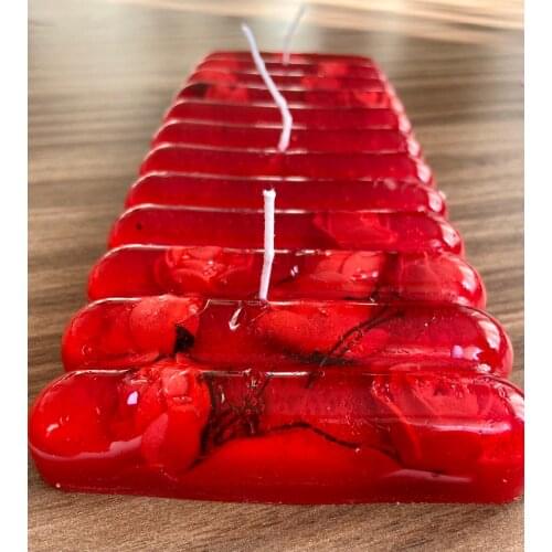 Scented Hand Made Candle With 3 Wick, Filled With Roses