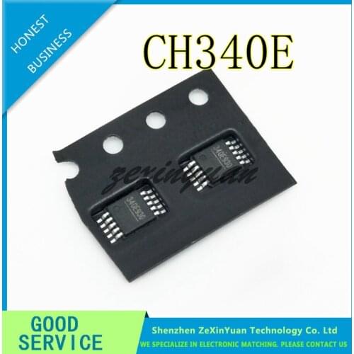 CH340E MSOP-10 USB small volume can replace CH340G built-in crystal oscillator