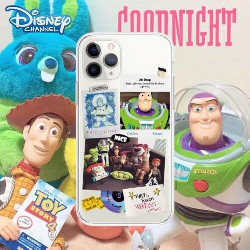 Disney Toy Story Buzz Lightyear Phone Case for Iphone 11 Pro Max XS Max X XR XS 6 6s 7 8 Plus Back Cover Transparent Soft Shell