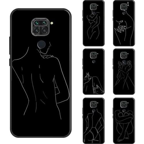 Art Simple Kiss Rose Sex Girl Body Case For Xiaomi Redmi Note 10 9 Pro 9S 8T Note 8 Pro Cover For Redmi 9 9T 9A 9C K40 7A 8A